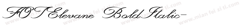 FOTElevane BoldItalic字体转换
